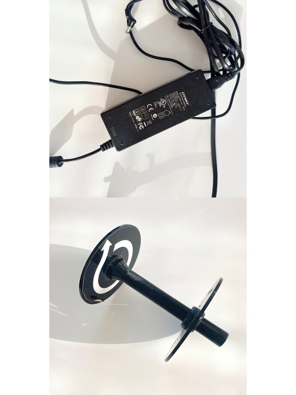 OEM Dymo LabelWriter 4XL Replacement Spool Holder & Power Supply Adapter Bundle